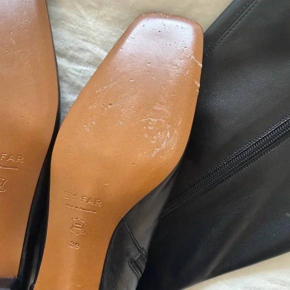 BY FAR Edie Boot, black leather